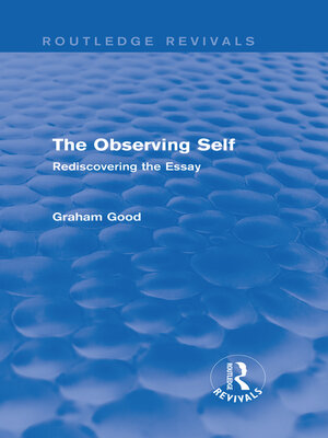 cover image of The Observing Self (Routledge Revivals)
